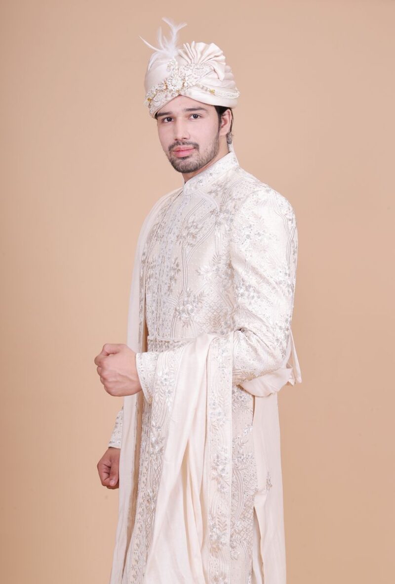 Off-White Color Designer Sherwani