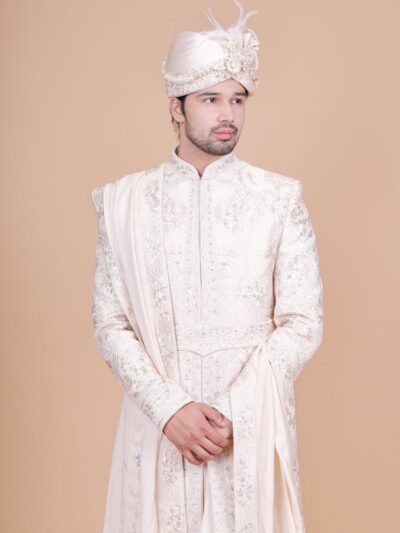 Off-White Color Designer Sherwani