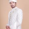 Stylish Sherwani White Color