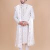 Stylish Sherwani White Color