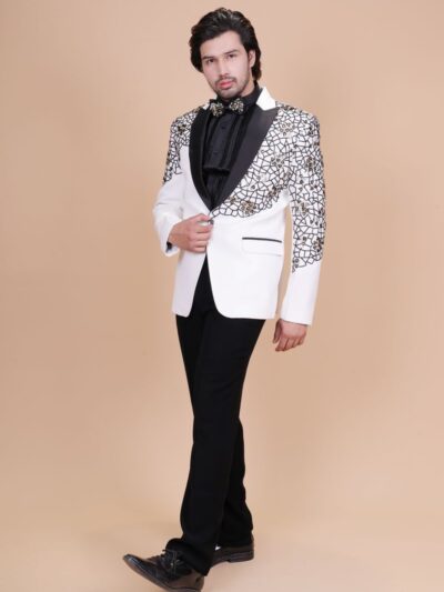 Handwork White Designer Tuxedo