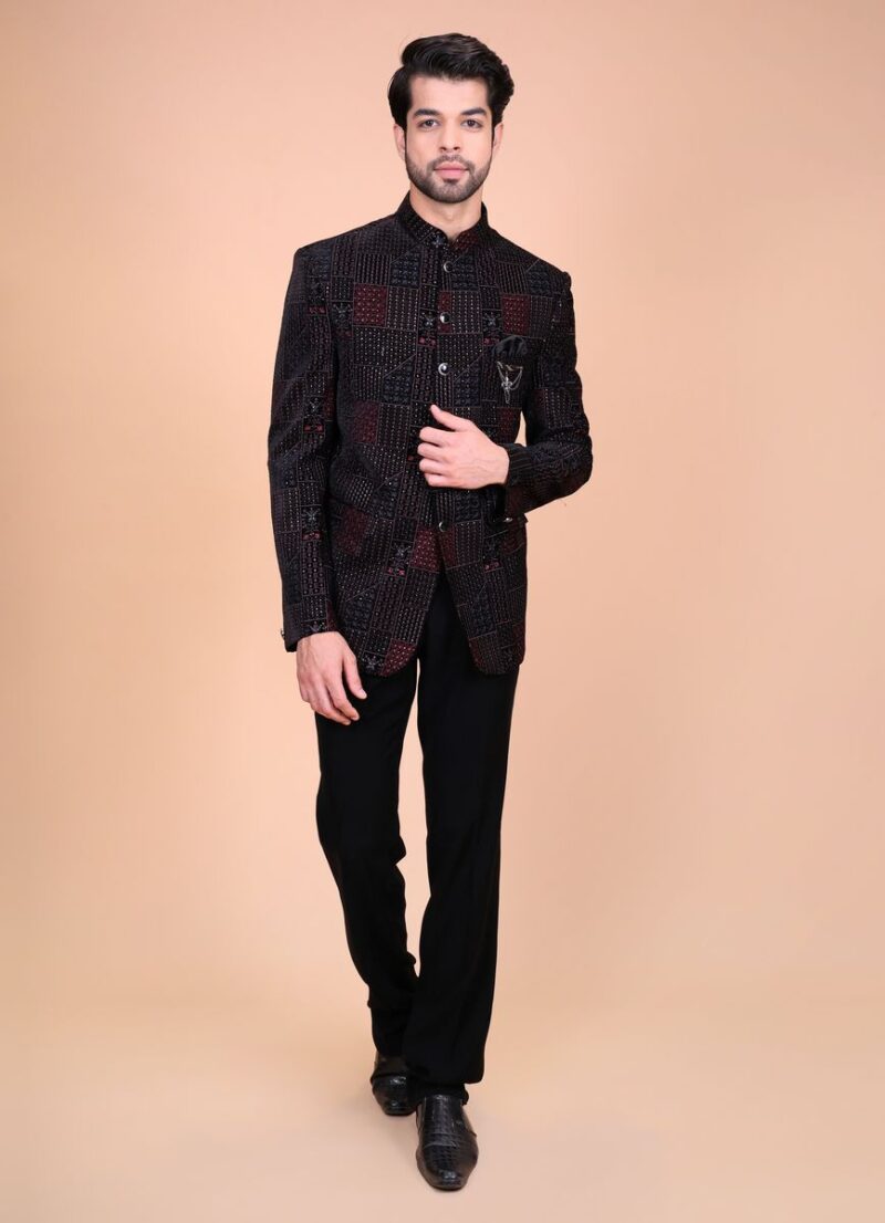 Thread Work Jodhpuri Suit