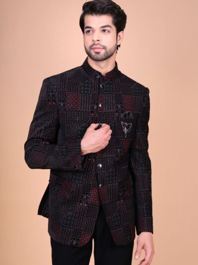 Thread Work Jodhpuri Suit