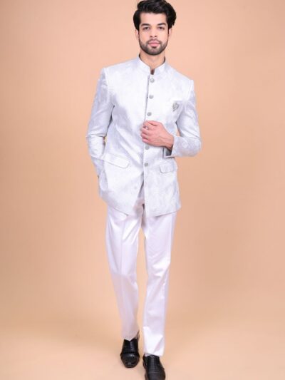 Men's Velvet White Jodhpuri