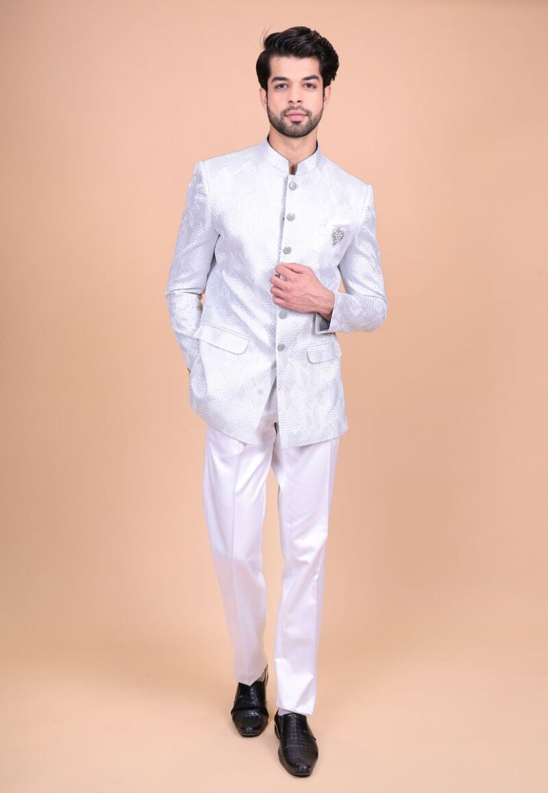 Men's Velvet White Jodhpuri