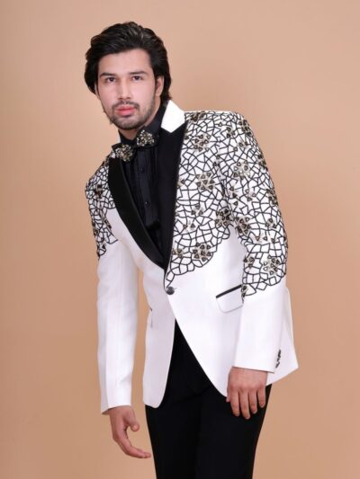 Handwork White Designer Tuxedo