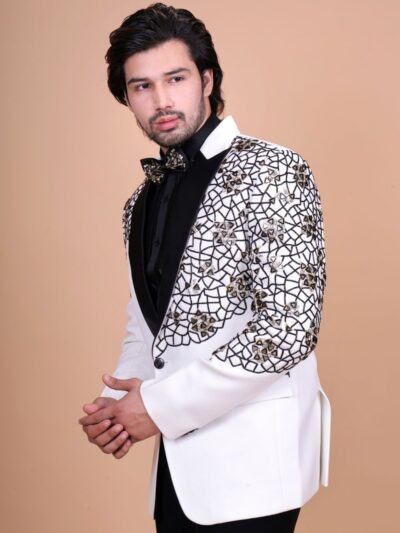 Handwork White Designer Tuxedo