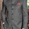 Classic Dark Grey Bandhgala Suit