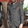 Classic Dark Grey Bandhgala Suit