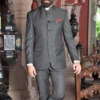 Classic Dark Grey Bandhgala Suit