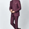 Wine Bandhgala Suit