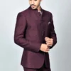 Wine Bandhgala Suit